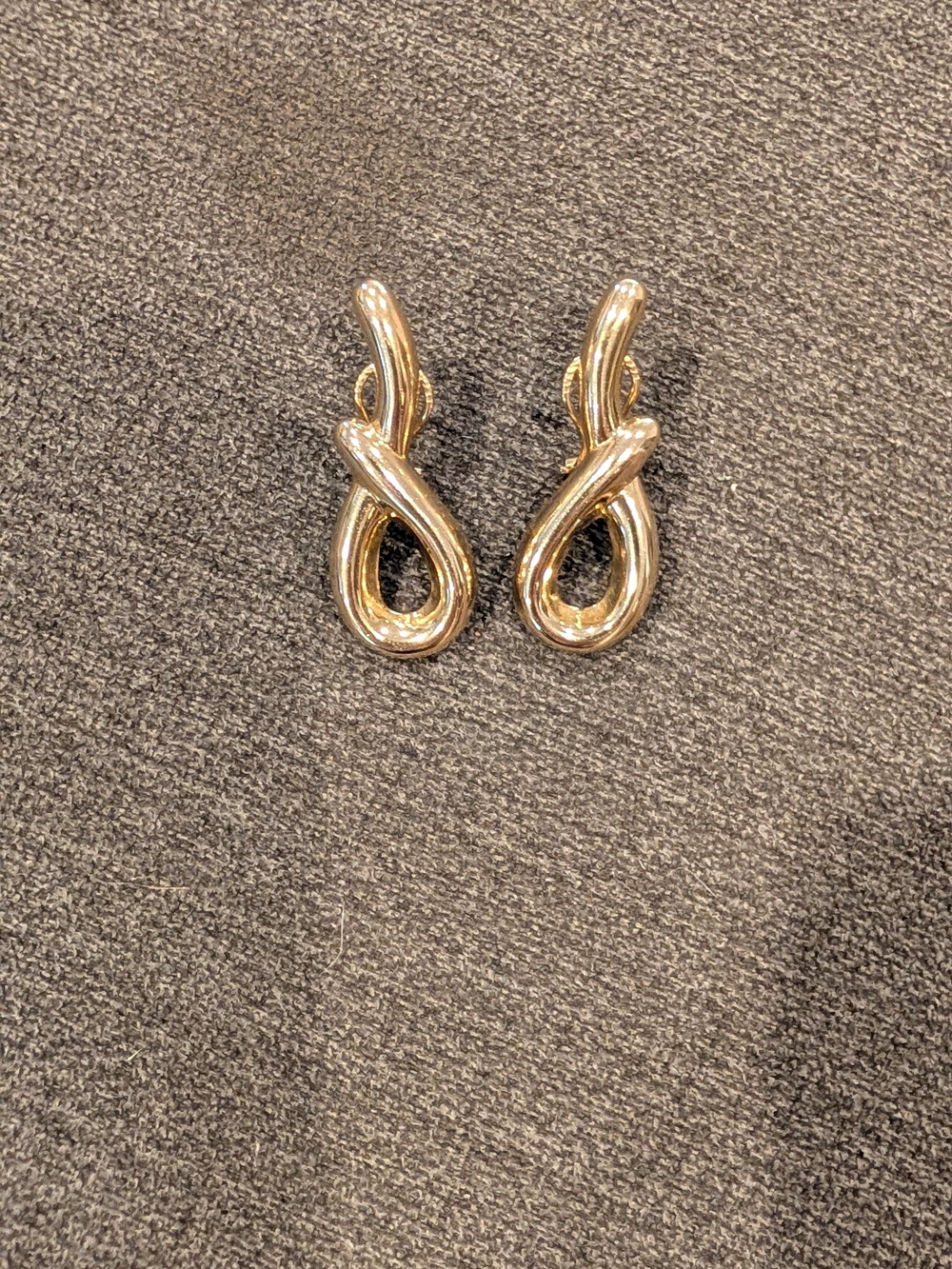 Gold Twisted Loop Drop Earrings - Women's Jewelry